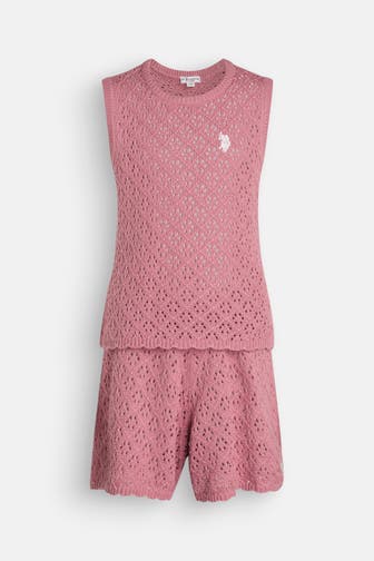 U.S. POLO ASSN. Set: Top, Shorts altrosa