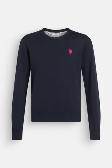 U.S. POLO ASSN. Strickpullover 'Emma' nachtblau
