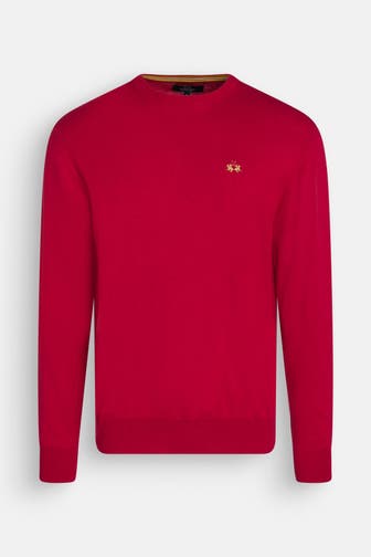 LA MARTINA Strickpullover rot