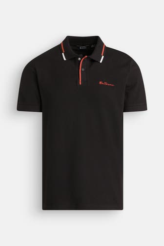BEN SHERMAN Polo-Shirt schwarz