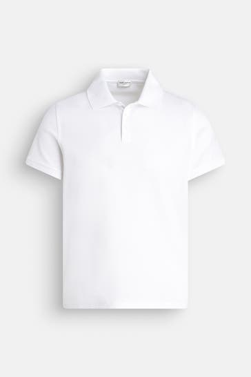 SAINT LAURENT Polo-Shirt weiß