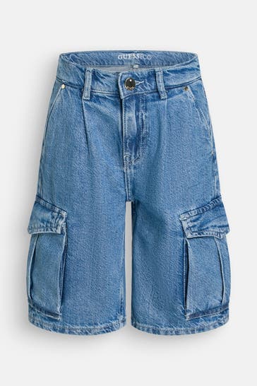 GUESS Jeansshorts blau