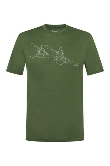 SUPER.NATURAL T-Shirt 'Kanulines' oliv