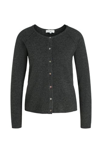 ROSEMUNDE Wollmix-Strickjacke dunkelgrau