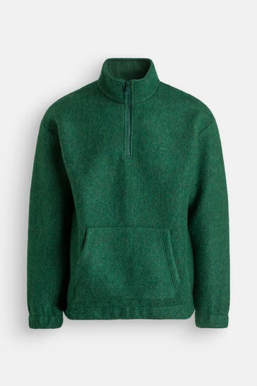 LACOSTE Fleece-Troyer dunkelgrün