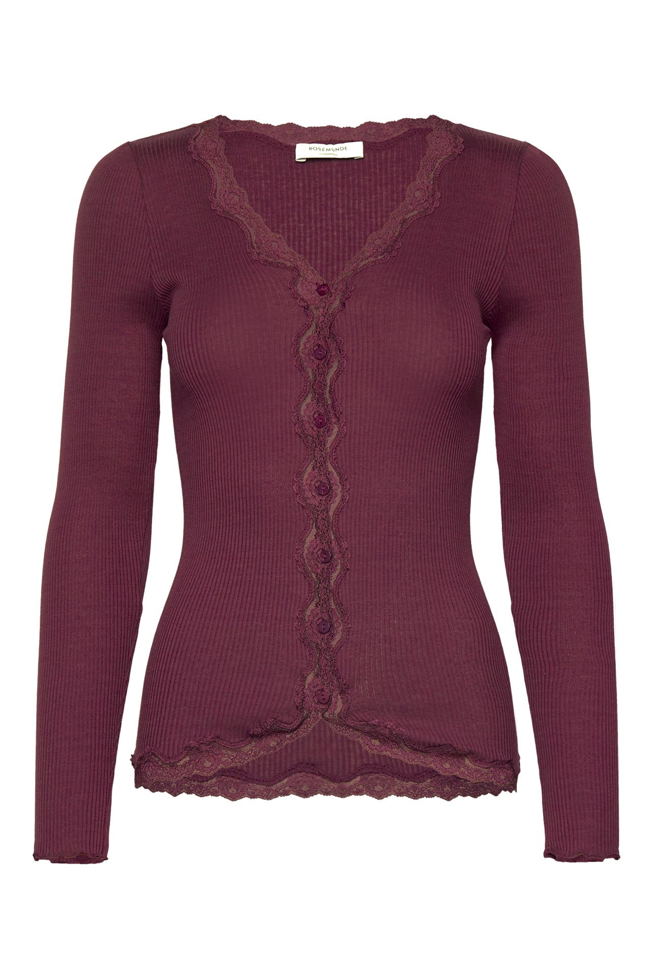 ROSEMUNDE Seidenmix-Cardigan weinrot, Bild 1