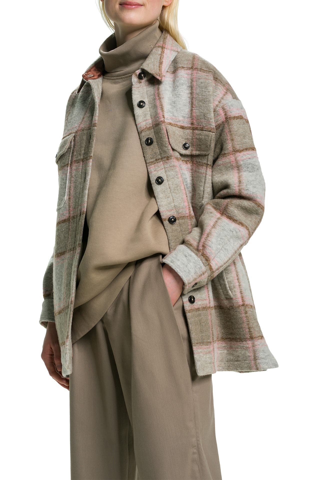Overshirt Damen Kariert