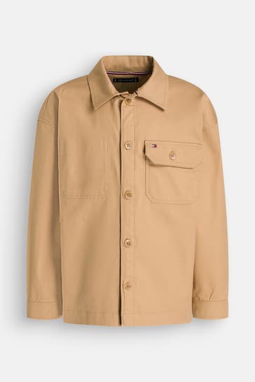 TOMMY HILFIGER Overshirt hellbraun