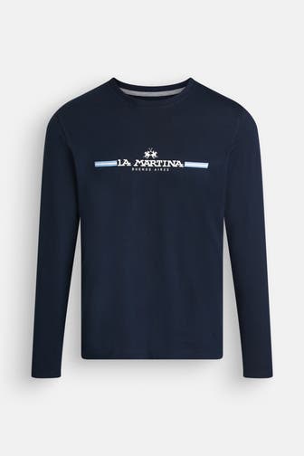 LA MARTINA Longsleeve schwarzblau
