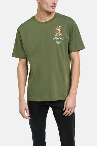 REPLAY T-Shirt dunkelgrün