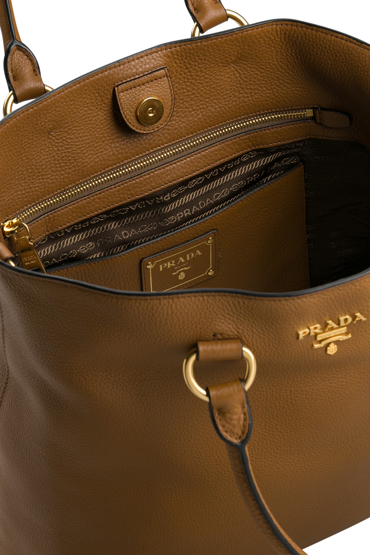 PRADA Leder Handtasche cognac gunstig online kaufen Outletcity