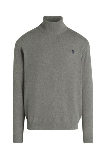 U.S. POLO ASSN. Strickpullover hellgrau