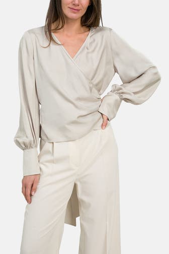IVY OAK Wickelbluse champagner