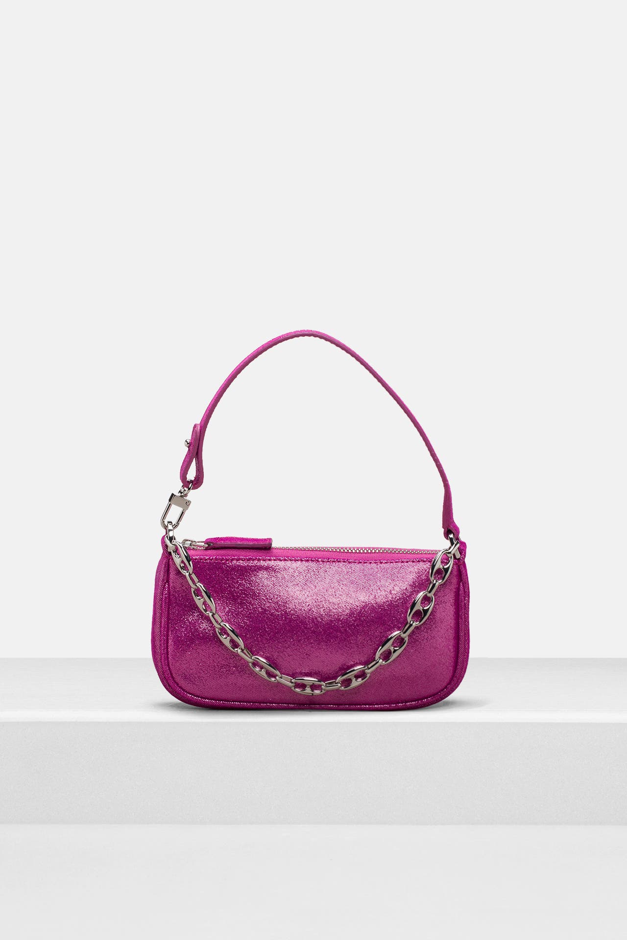 BY FAR Handtasche 'Mini Rachel' magenta, Bild 1