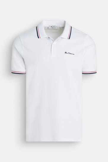 BEN SHERMAN Polo-Shirt weiß
