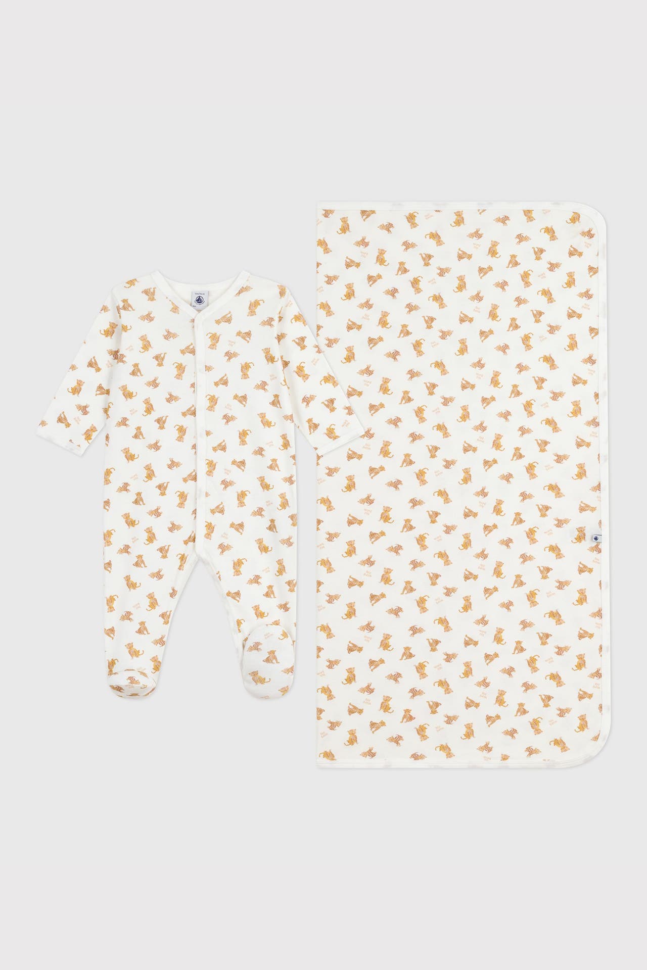 PETIT BATEAU Set: Strampler und Decke gemustert, Bild 1