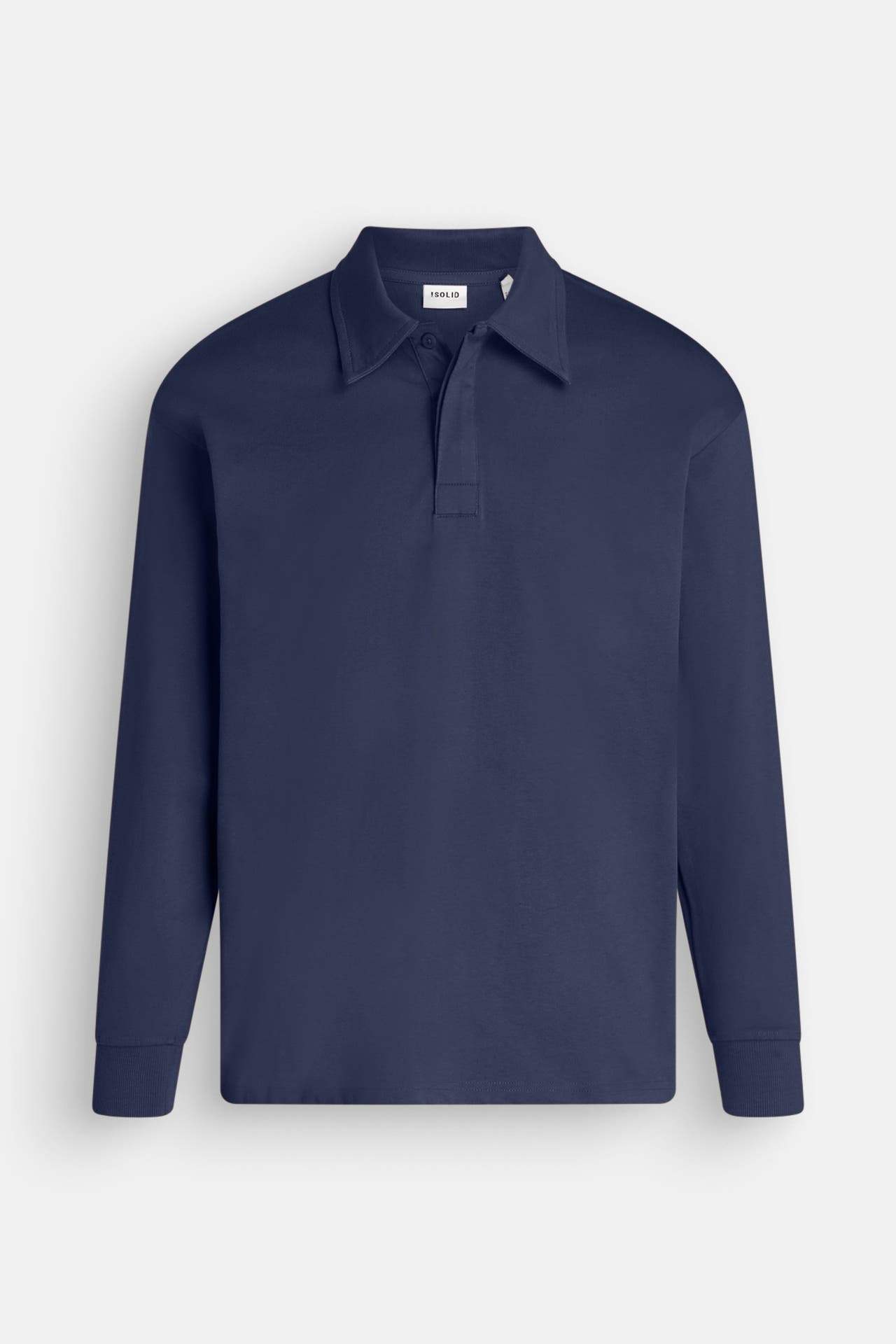 !SOLID Langarm-Polo 'SDORWELL' marineblau, Bild 1