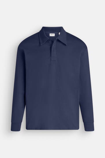!SOLID Langarm-Polo 'SDORWELL' marineblau