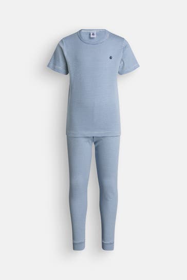 PETIT BATEAU Pyjama gestreift