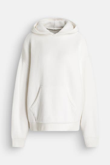 BLACK PALMS Strickhoodie 'Kahla' offwhite
