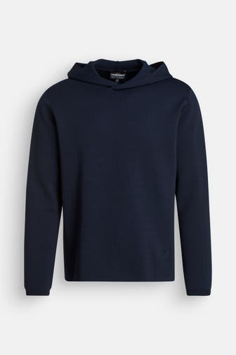 EMPORIO ARMANI Strick-Hoodie nachtblau