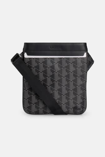 LACOSTE Umhängetasche 'The Blend' schwarz gemustert