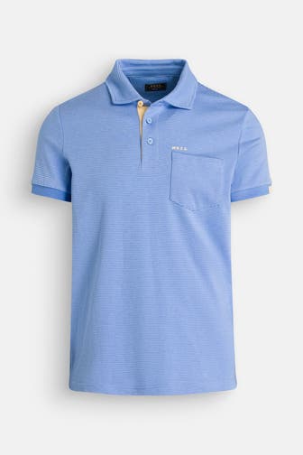 NEW ZEALAND AUCKLAND Polo-Shirt hellblau gemustert