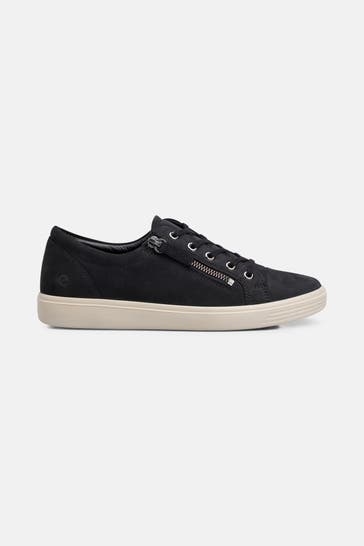 ECCO Leder-Sneaker schwarz