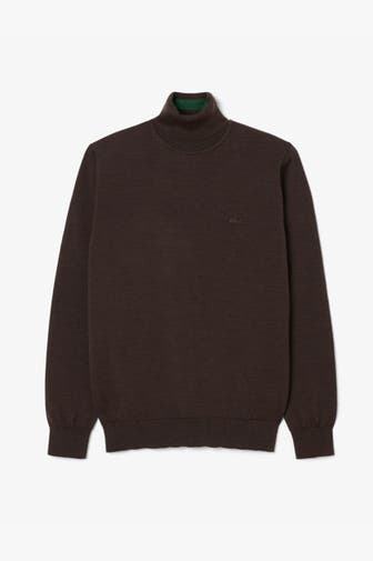 LACOSTE Wollpullover dunkelbraun