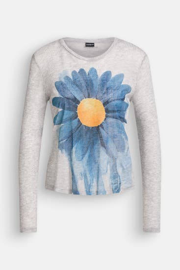 DESIGUAL - Strickshirt hellgrau