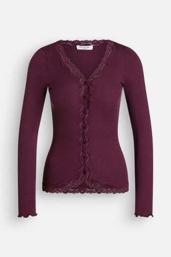 ROSEMUNDE Seidenmix-Shirt 'Babette' bordeaux