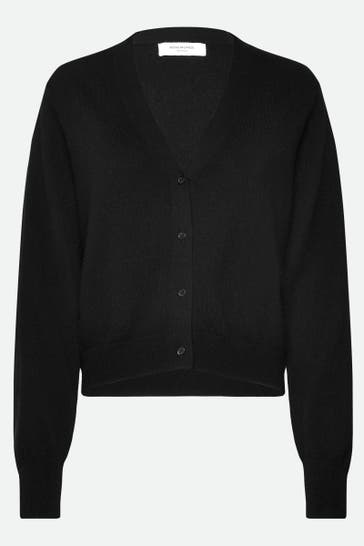 ROSEMUNDE Kaschmir-Strickjacke schwarz