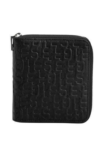 DIESEL Ledergeldbörse schwarz