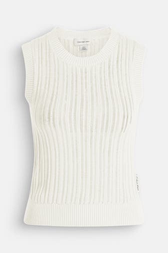 CALVIN KLEIN Stricktop ecru