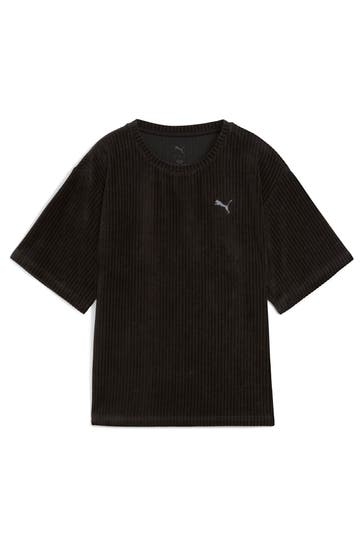 PUMA T-Shirt grauschwarz