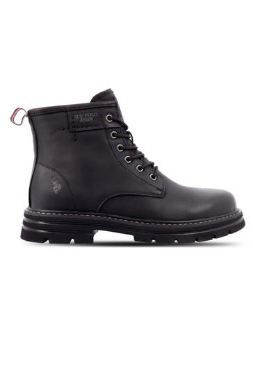 U.S. POLO ASSN. Schnürstiefel 'Berny' schwarz