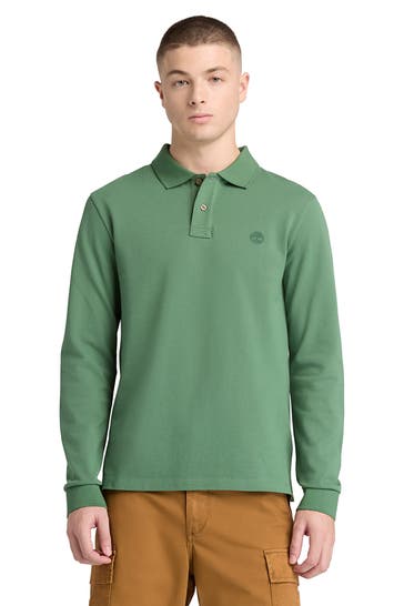 TIMBERLAND Longsleeve-Polo 'Edver' grün
