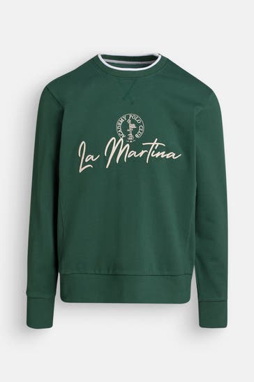 LA MARTINA Sweatshirt tannengrün