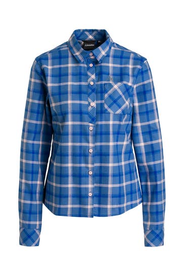 SCHÖFFEL Outdoorbluse 'Almkogel' blau kariert