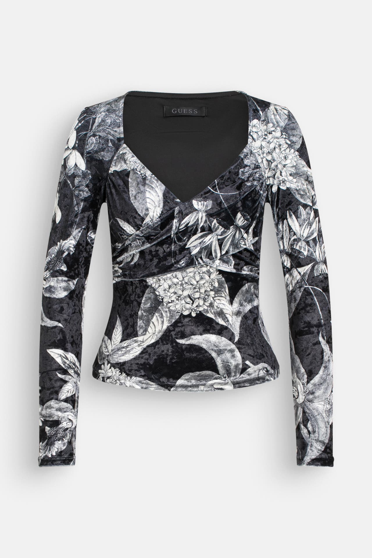GUESS Samt-Longsleeve 'Dianna' floral, Bild 1