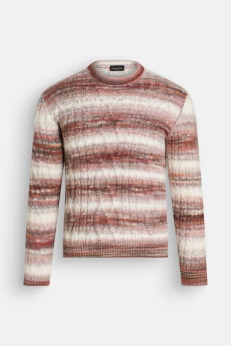 ROBERTO COLLINA Wollmix-Pullover gestreift