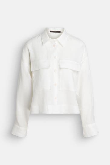 WINDSOR. Leinen-Overshirt weiß