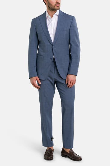 BOSS Wollmix-Anzug gemustert