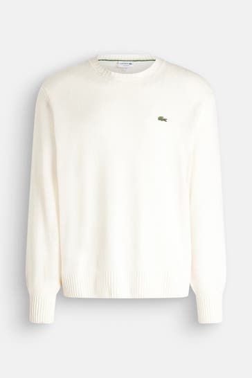 LACOSTE Wollpullover ecru