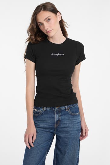 GUESS T-Shirt schwarz