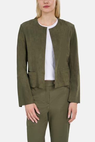 RIANI Lederjacke oliv