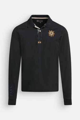 LA MARTINA Langarm-Polo schwarz