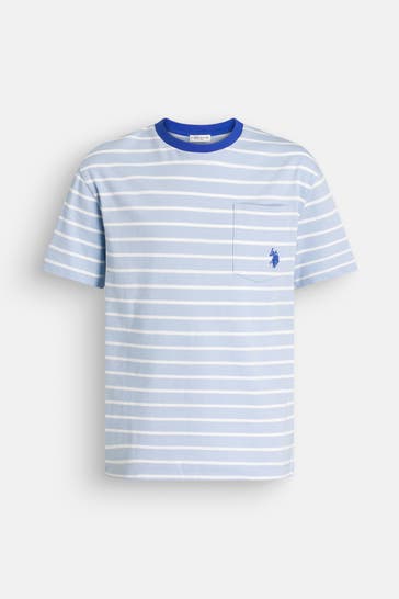 U.S. POLO ASSN. T-Shirt 'Eitan' gestreift