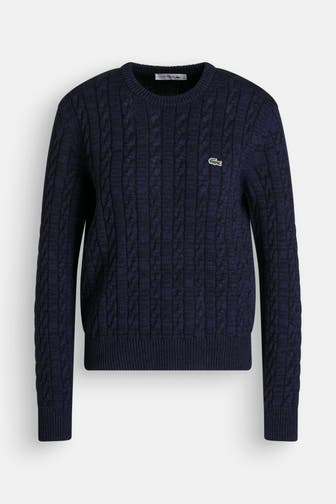LACOSTE Wollmix-Pullover dunkelblau