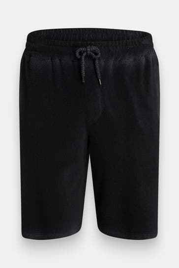 ROBERTO COLLINA Frottee-Shorts schwarz
